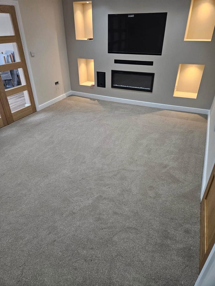 lounge media wall, fitted by BDL Carpets & Vinyl in Sheffield