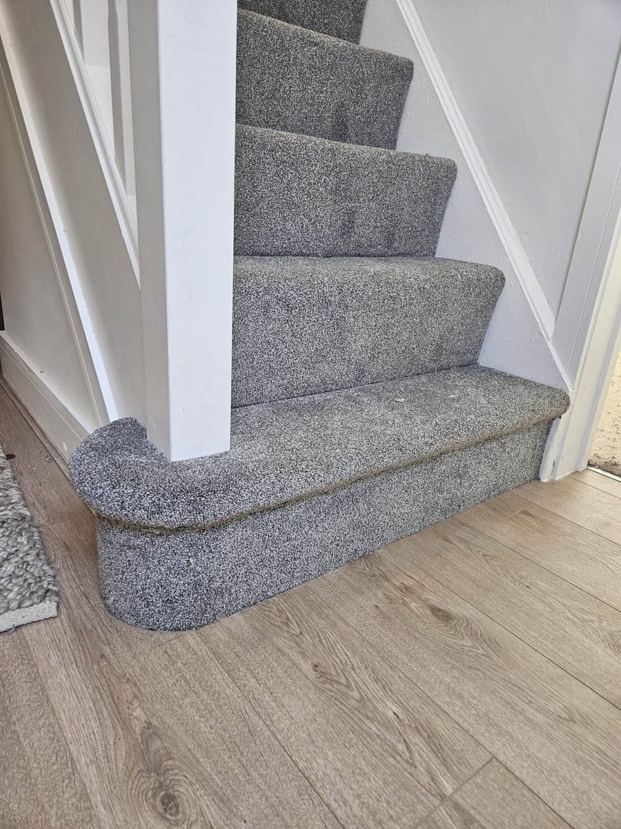 bullnose step grey, fitted by BDL Carpets & Vinyl in Sheffield