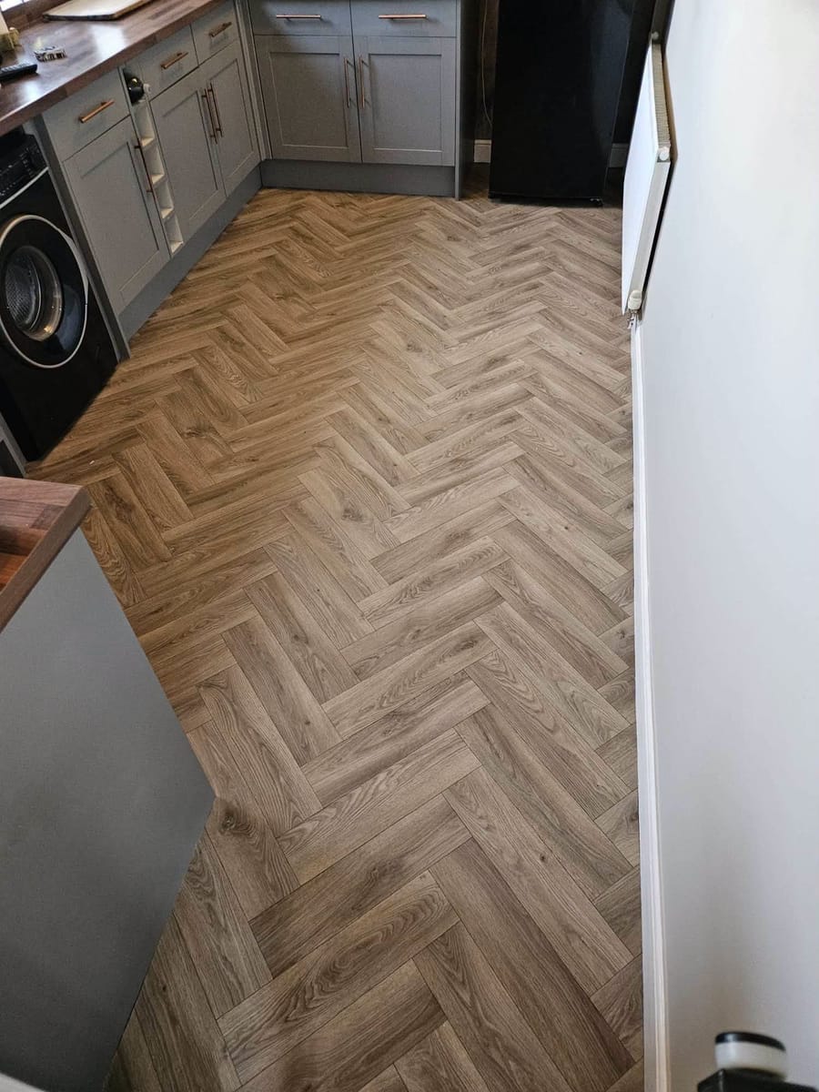 oak herringbone, fitted by BDL Carpets & Vinyl in Sheffield